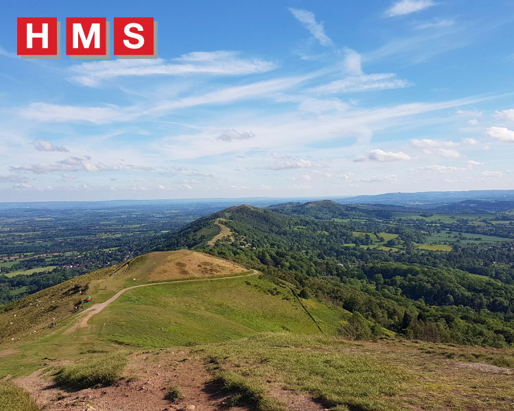 An image of the Malvern hills